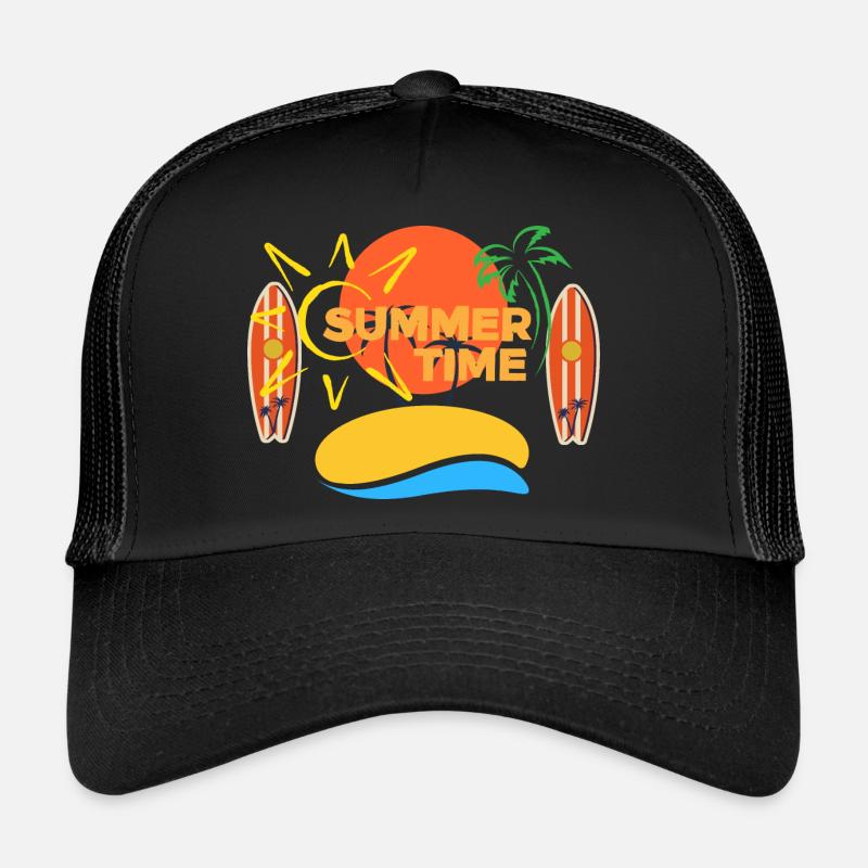 SUMMER TIME - Casquette trucker - noir/noir