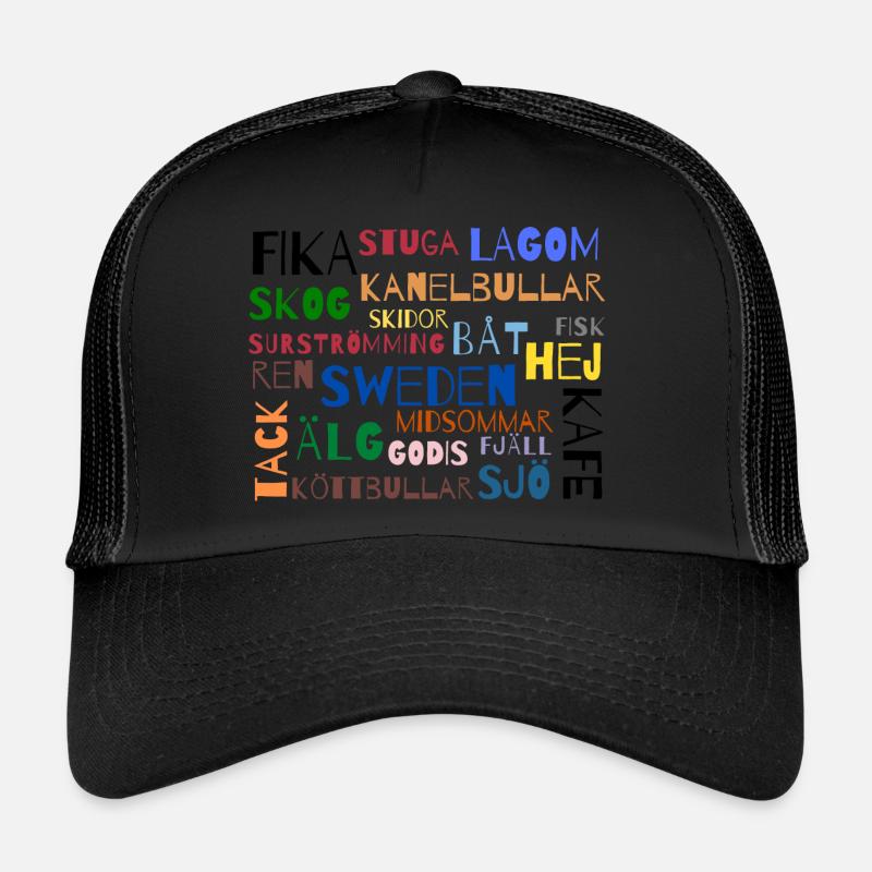 Wörter SWEDEN Trucker Cap