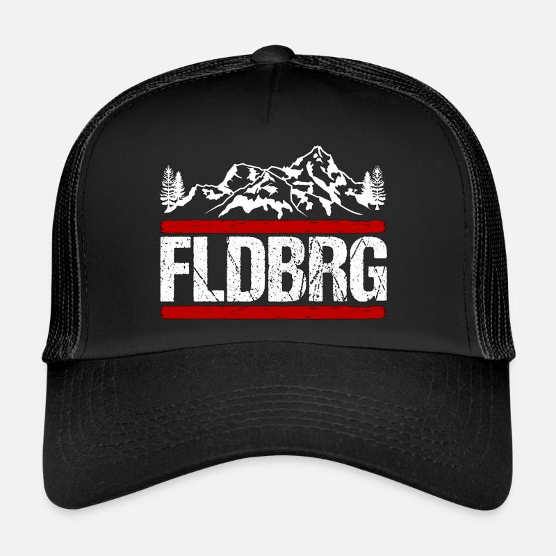 Feldberg Schwarzwald Wanderung Geschenk - Trucker Cap - Schwarz/Schwarz