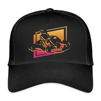 Go-Kart Go Kart Driver Go-Kart Motorsport - Casquette trucker  - noir/noir - Devant