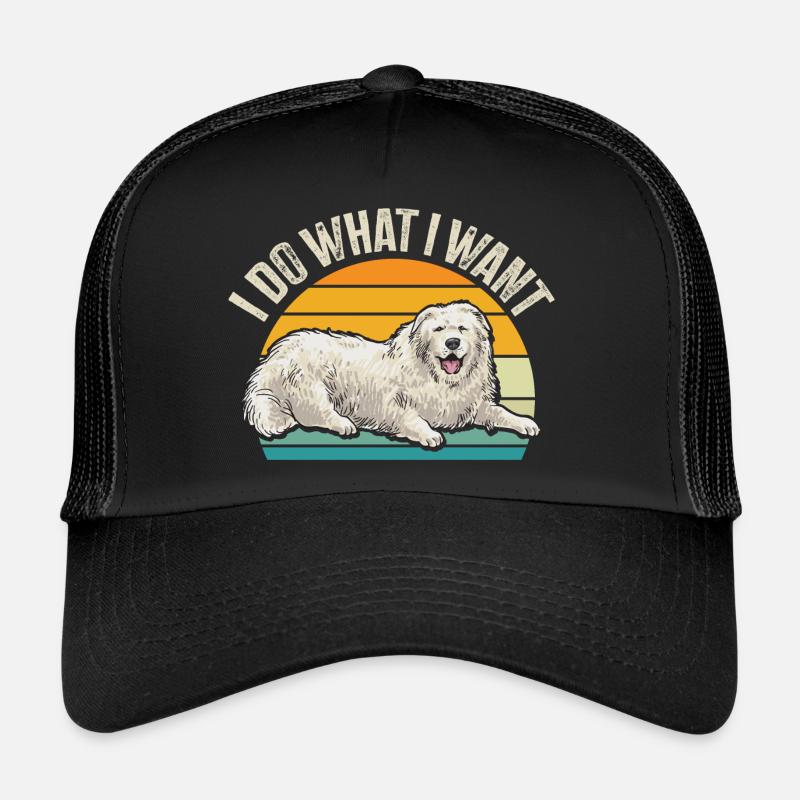 Large Pyrenean Dog Trucker Cap