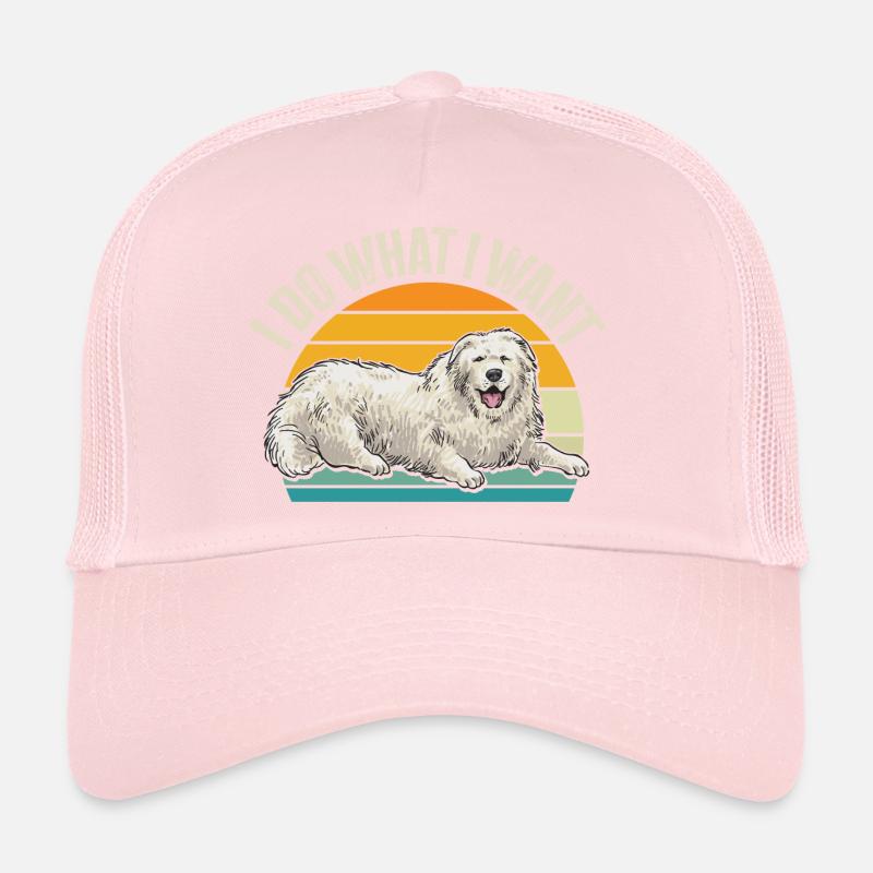 Large Pyrenean Dog Trucker Cap