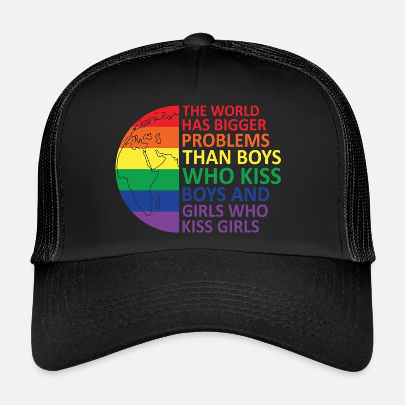 LGBTQ Nonbinary Colorful Rainbow Flag LGBTQ+ Pride Trucker Cap