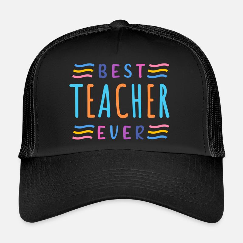 Bester Lehrer aller Zeiten - Trucker Cap - Schwarz/Schwarz