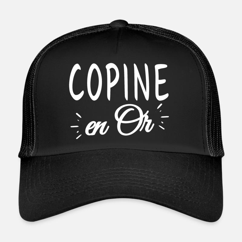 copine en or Casquette trucker 
