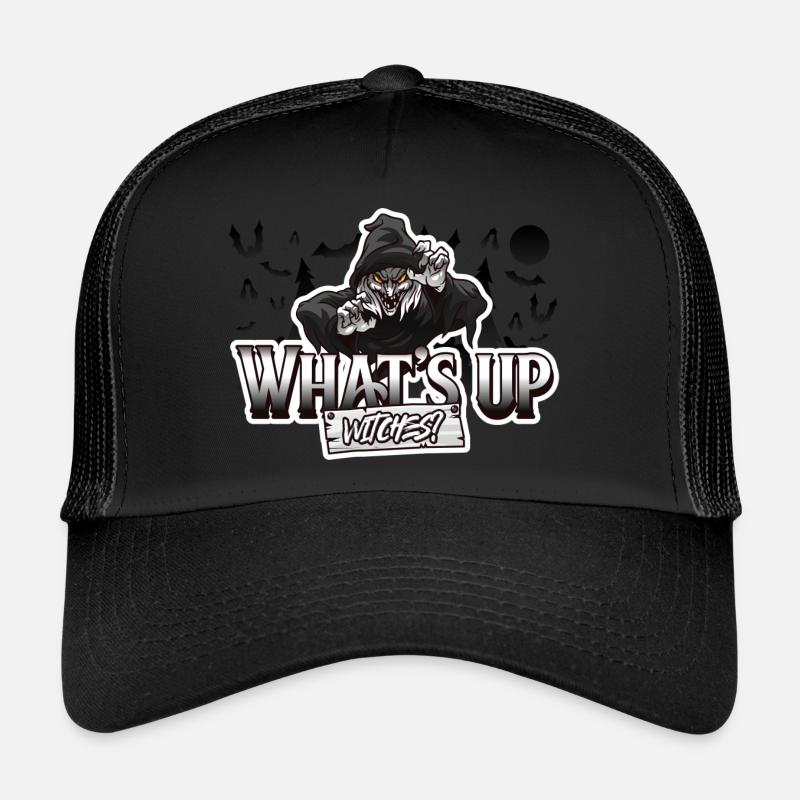 halloween witch with funny saying Trucker Cap
