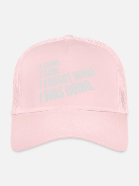 I came saw forget - Trucker Cap - pale pink - Front