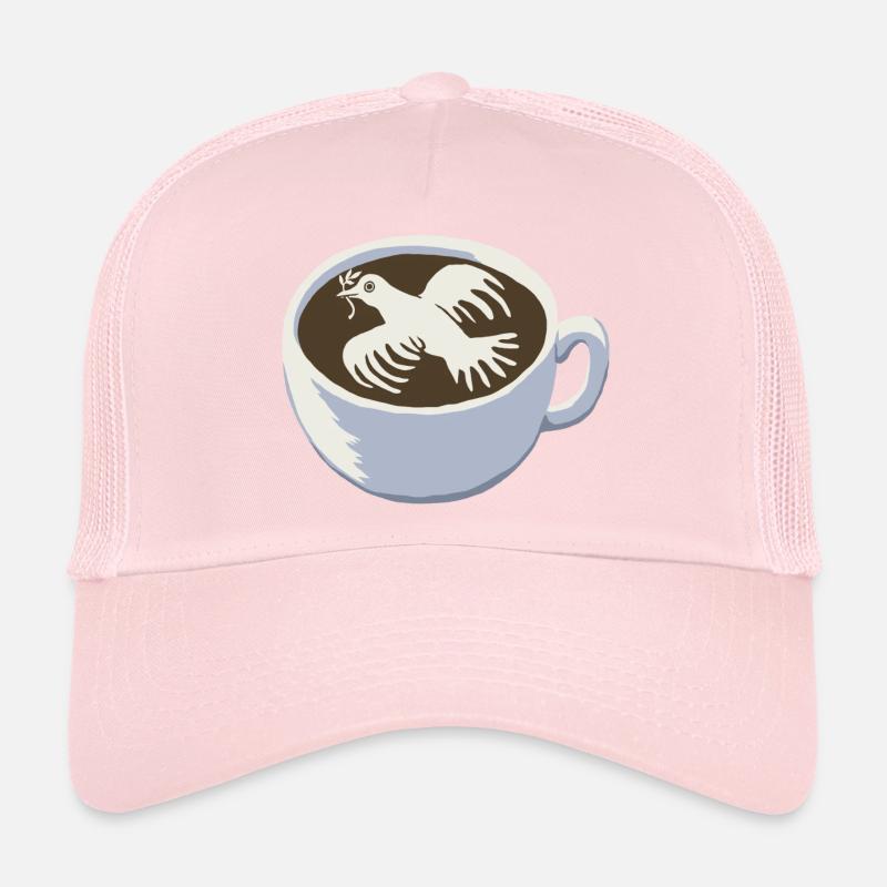 Cappuccino mit Friedenstaube Trucker Cap