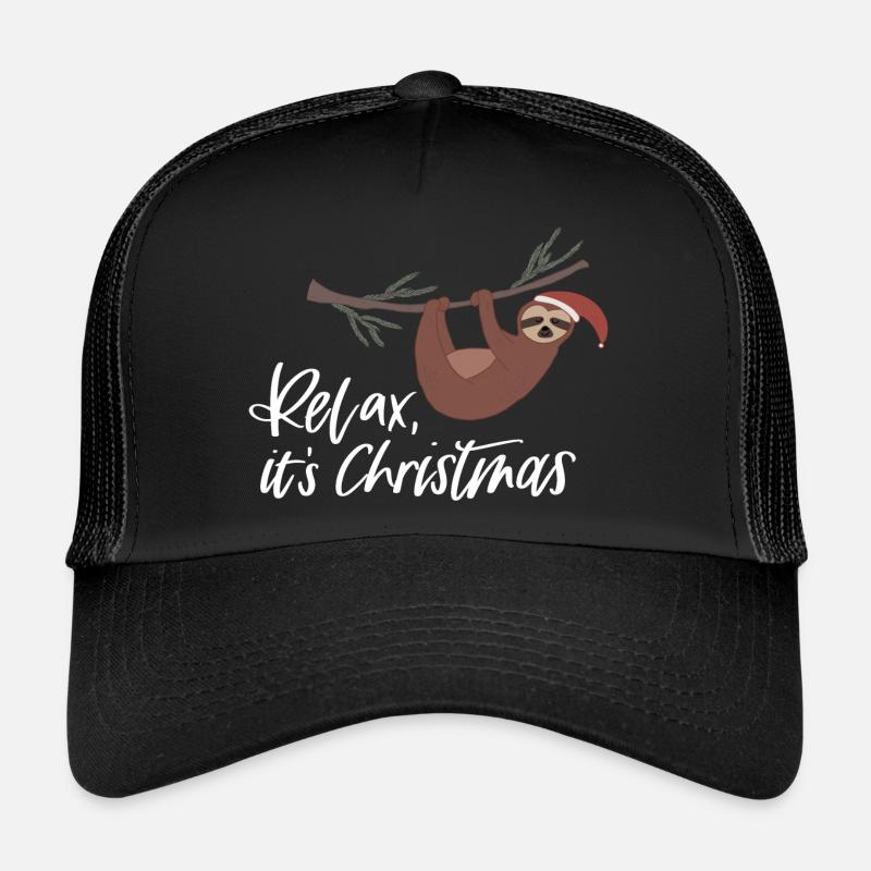 Entspannte Weihnachten - Trucker Cap - Schwarz/Schwarz