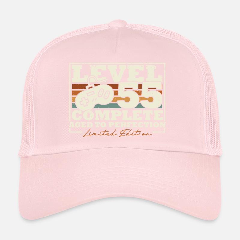 55 Birthday Level 55 Complete 55 Years Gift Trucker Cap