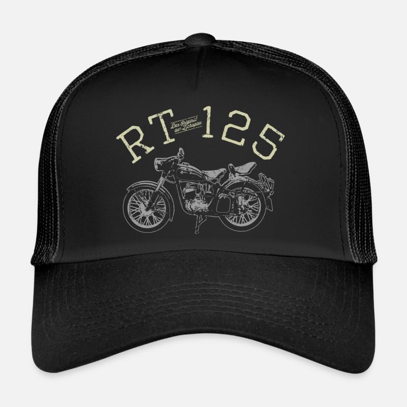 RT 125 - Trucker Cap - Schwarz/Schwarz