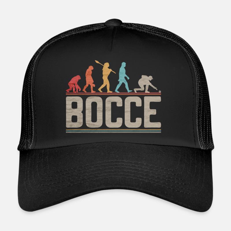 Évolution de la pétanque Évolution du joueur de pétanque Casquette trucker 