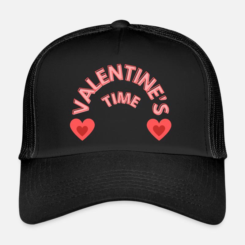 C’est l’heure de la Saint-Valentin - Casquette trucker  - noir/noir