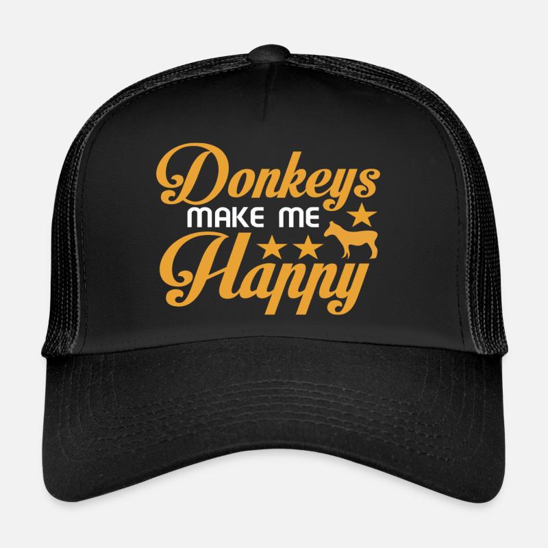 Donkeys Make Me Happy Trucker Cap