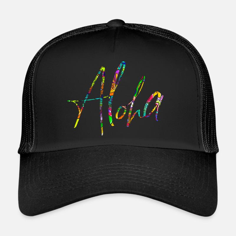 Aloha - Trucker Cap - Schwarz/Schwarz