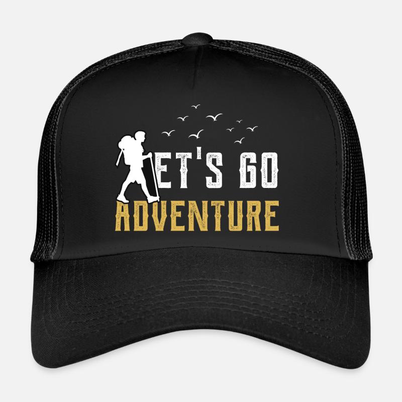 Wanderabenteuer - Trucker Cap - Schwarz/Schwarz