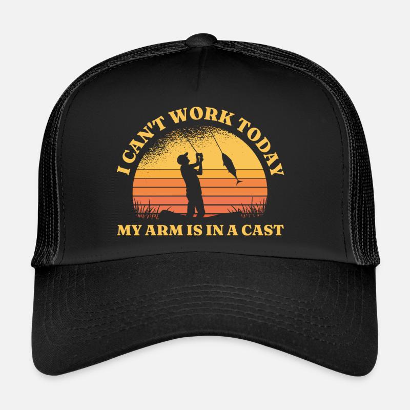 Fisherman at sunset - Trucker Cap - black/black