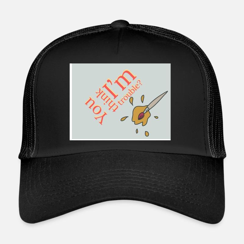 Schwierigkeit! - Trucker Cap - Schwarz/Schwarz