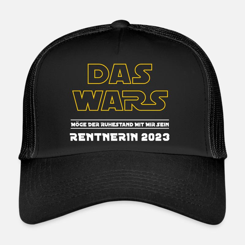 Das Wars Rentnerin 2023 Rente - Trucker Cap - Schwarz/Schwarz