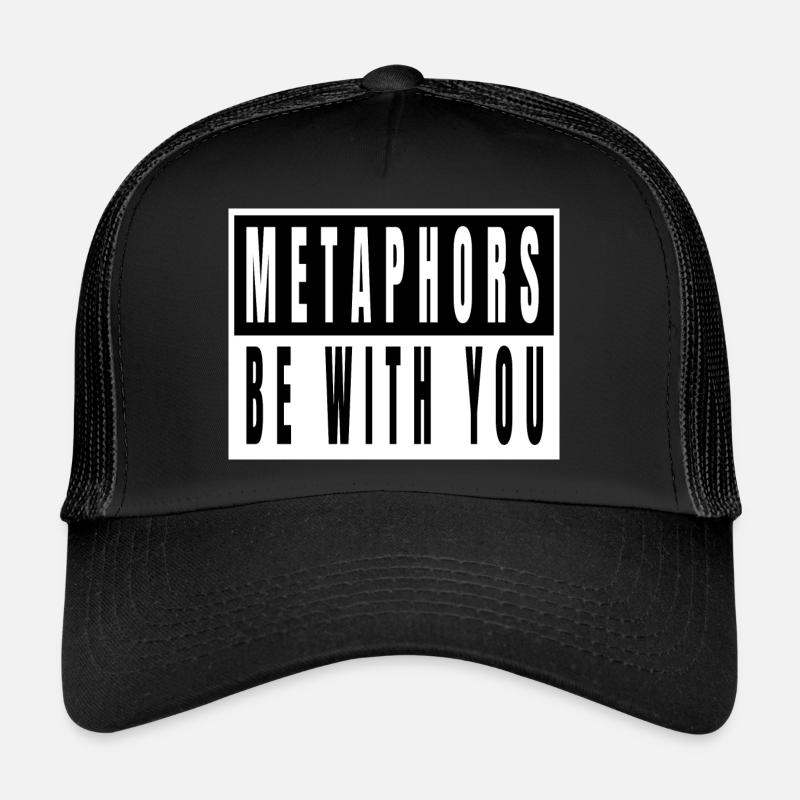writing book lover creativewriting coffeecups - Trucker Cap - Schwarz/Schwarz