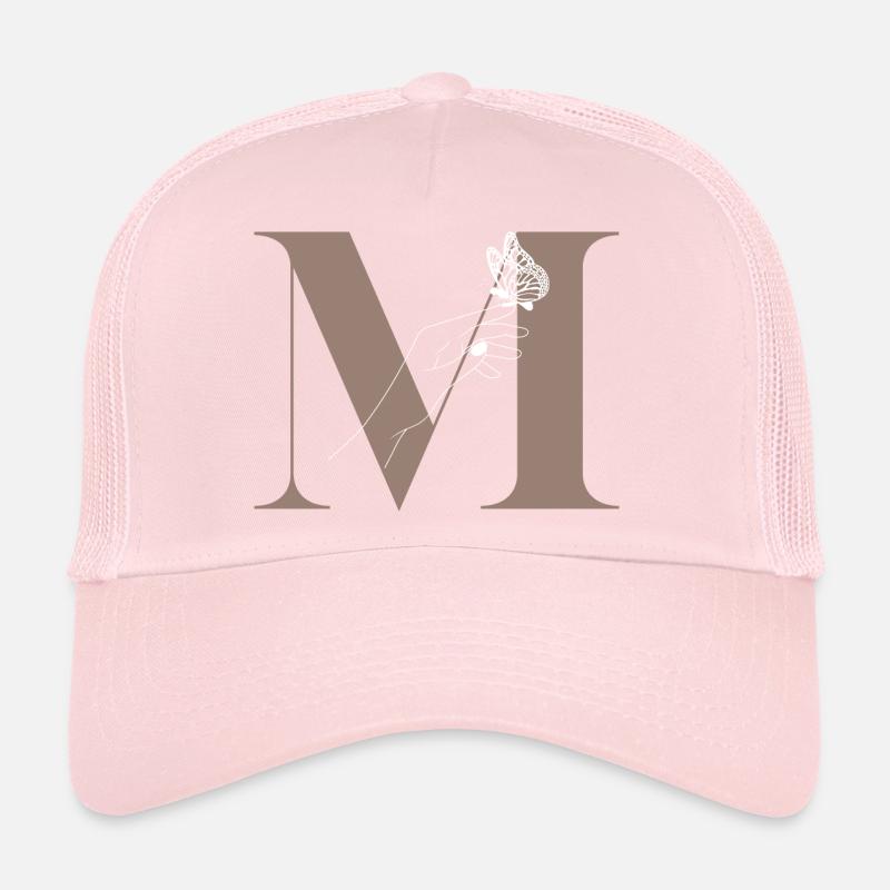 Buchstabe M Magischer Schmetterling Trucker Cap