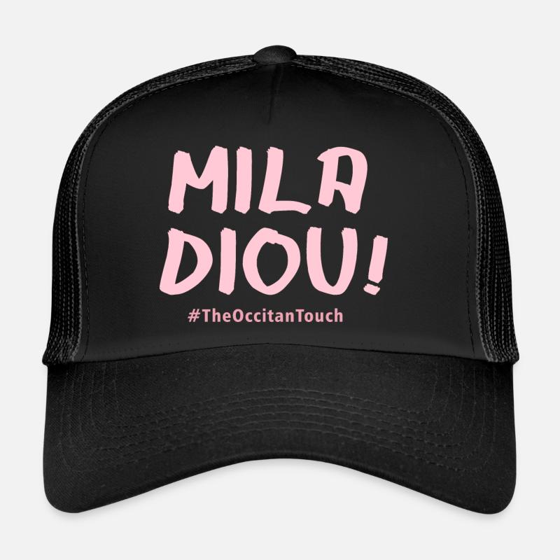 Mila diou !! - Casquette trucker  - noir/noir