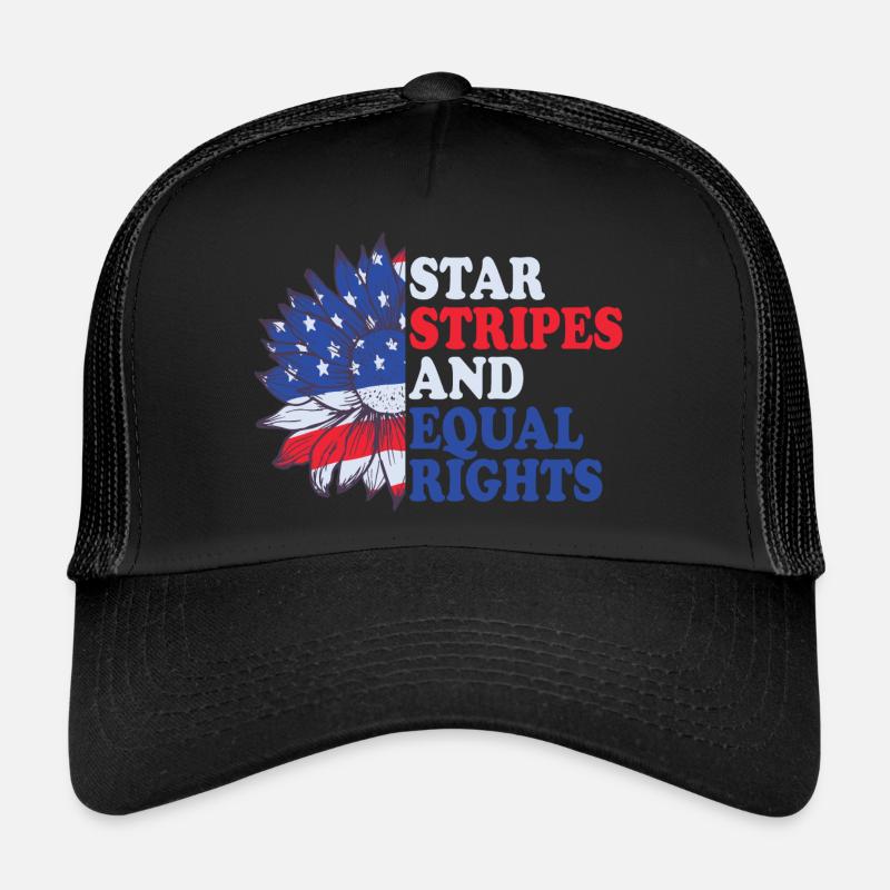 Rayures étoilées et égalité Casquette trucker 
