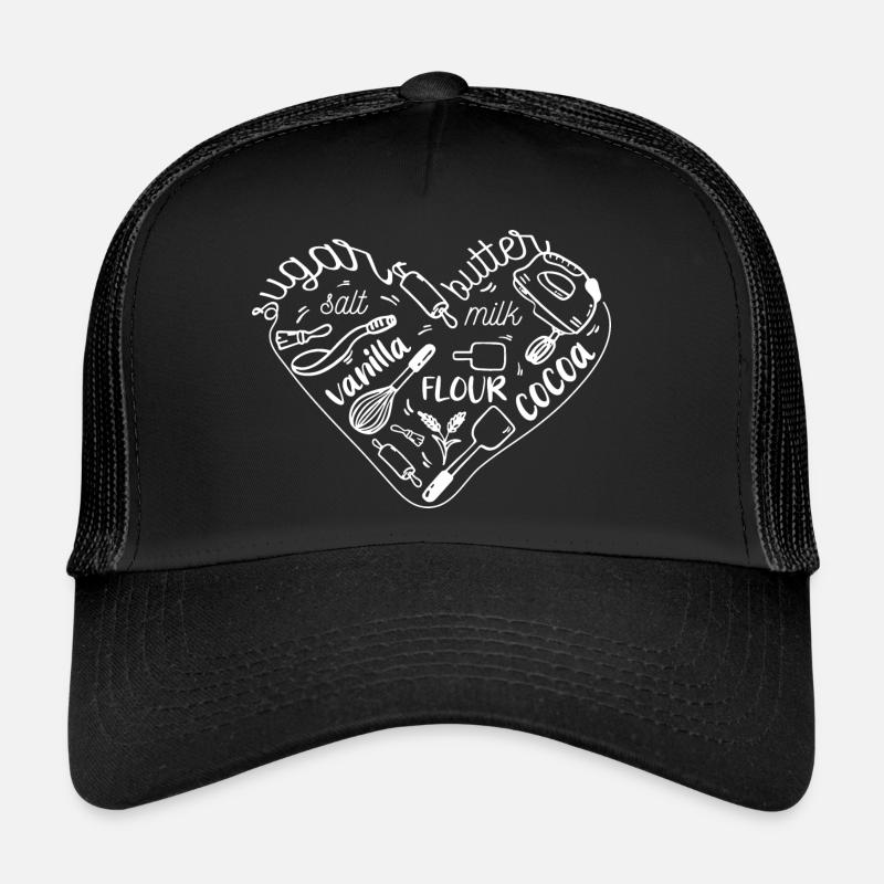 Heart for Baking - Trucker Cap - black/black
