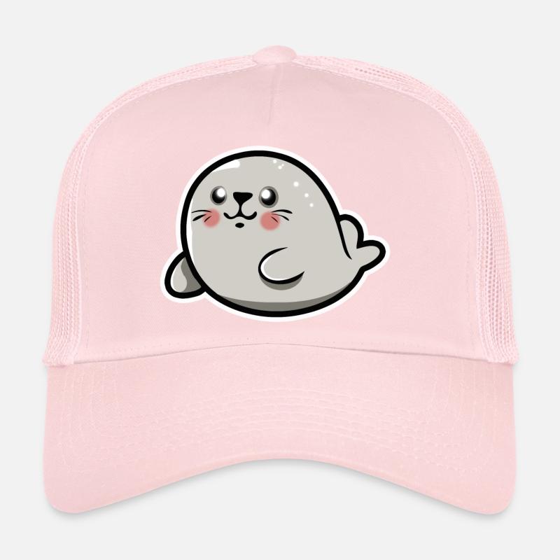 Bébé phoque chibi kawaii Casquette trucker 