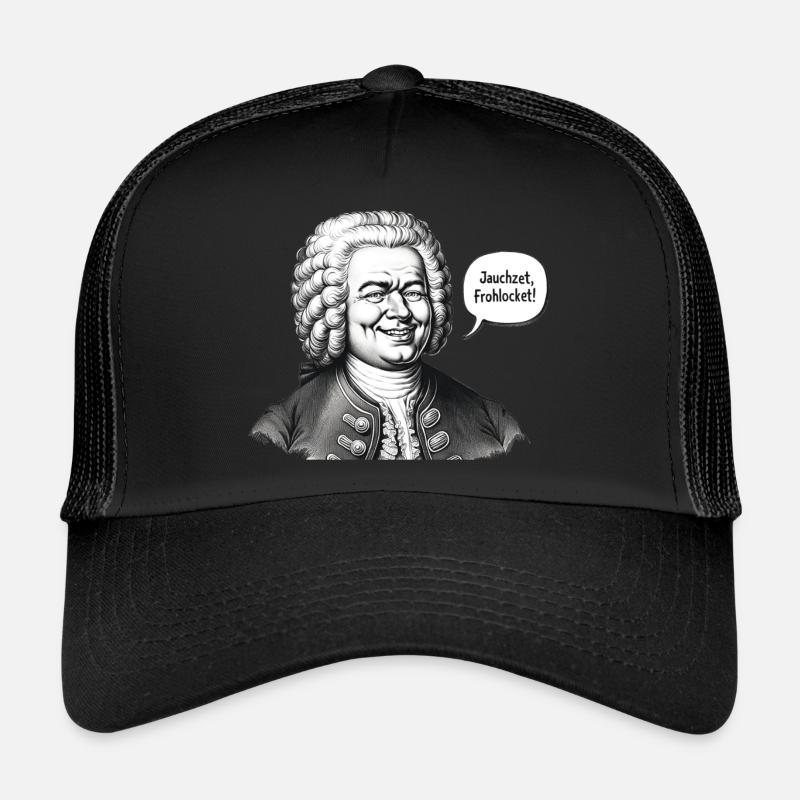 Johann Sebastian Bach - Trucker Cap - Schwarz/Schwarz