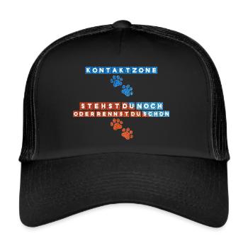 Agility Kontaktzonen - Trucker Cap - Schwarz/Schwarz - Vorne