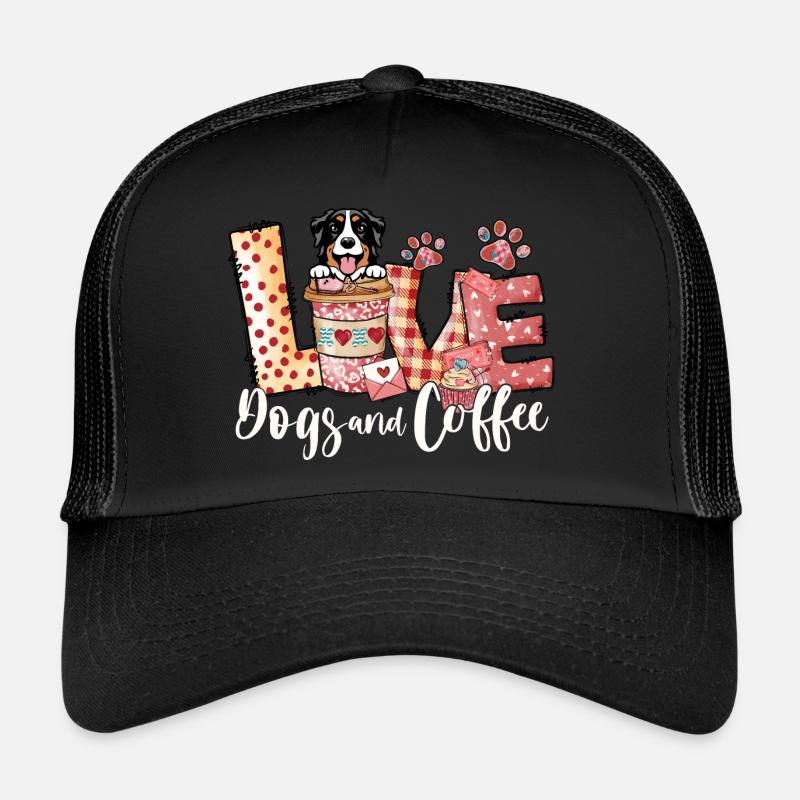 Bernese Dog Coffee Lover Valentines Day Trucker Cap