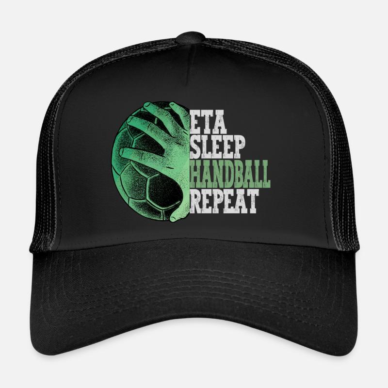 Manger dormir handball répéter joueur de handball drôle Casquette trucker 