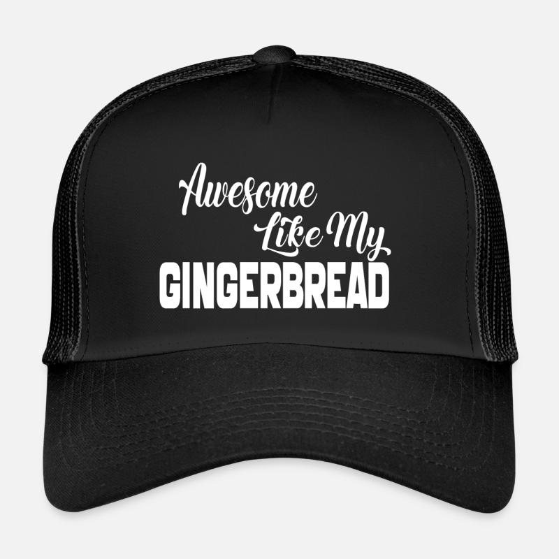 Awesome Like My Lebkuchenmann Kekse Geschenk 2024 - Trucker Cap - Schwarz/Schwarz