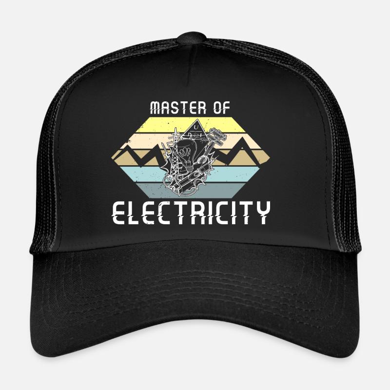Maîtrise en électricité Électricien Technicien d’éclairage Casquette trucker 