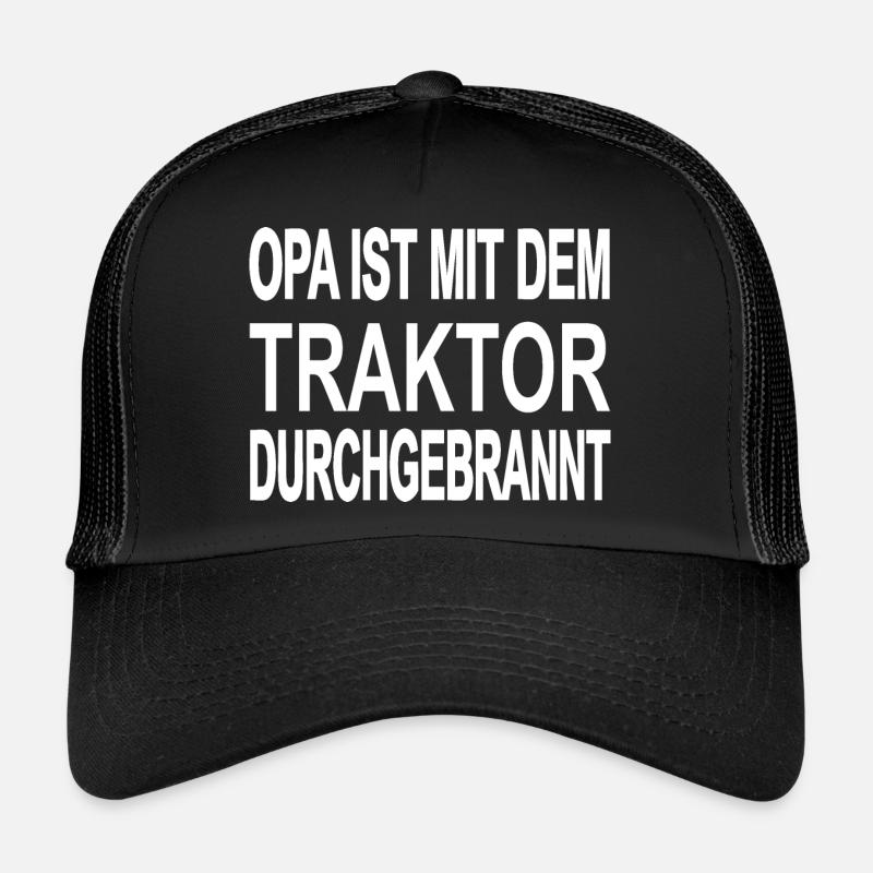 Traktor - Trucker Cap - Schwarz/Schwarz