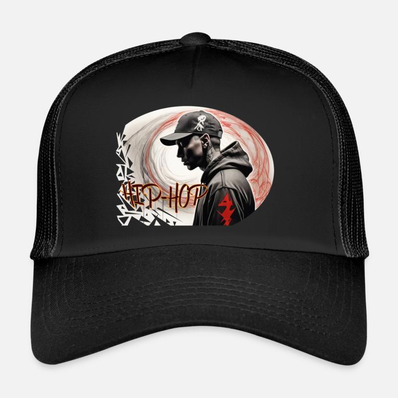 hip-hop - Trucker Cap - Schwarz/Schwarz
