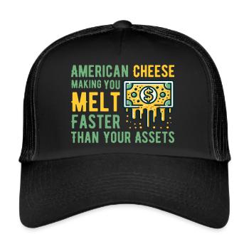 American Cheese & Assets Melt Fun - Trucker Cap - black/black - Front