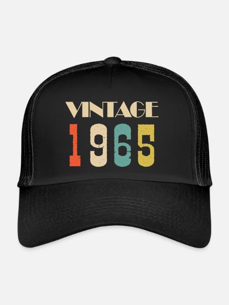 1982 Vintage Édition limitée Cadeau - Casquette trucker  - noir/noir - Devant