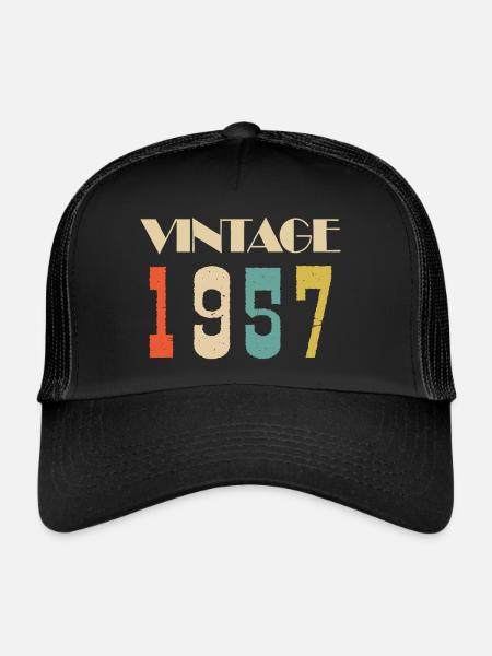 1990 Vintage Édition limitée Cadeau - Casquette trucker  - noir/noir - Devant