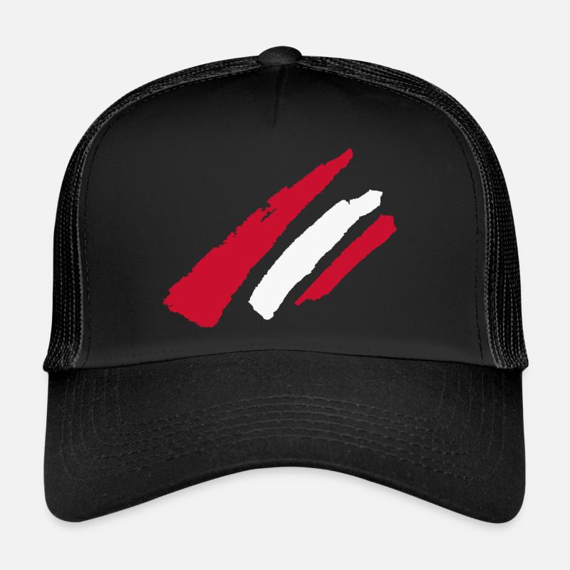 Rayures du drapeau de l’Autriche Casquette trucker 