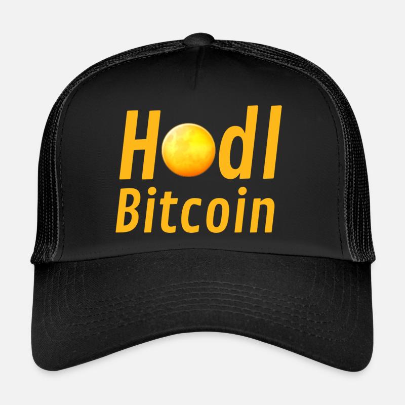 Hodl Bitcoin - Casquette trucker  - noir/noir