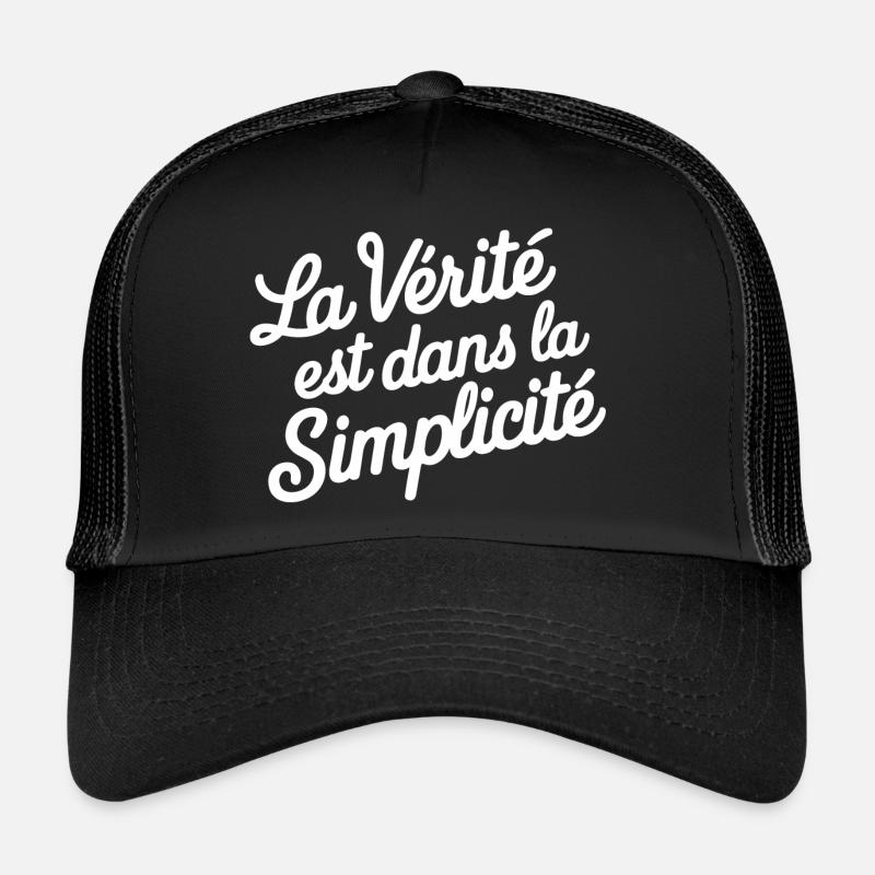 La vérité est dans la simplicité Casquette trucker 