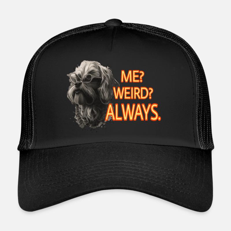 Lustiger Hund mit Spruch - Trucker Cap - Schwarz/Schwarz