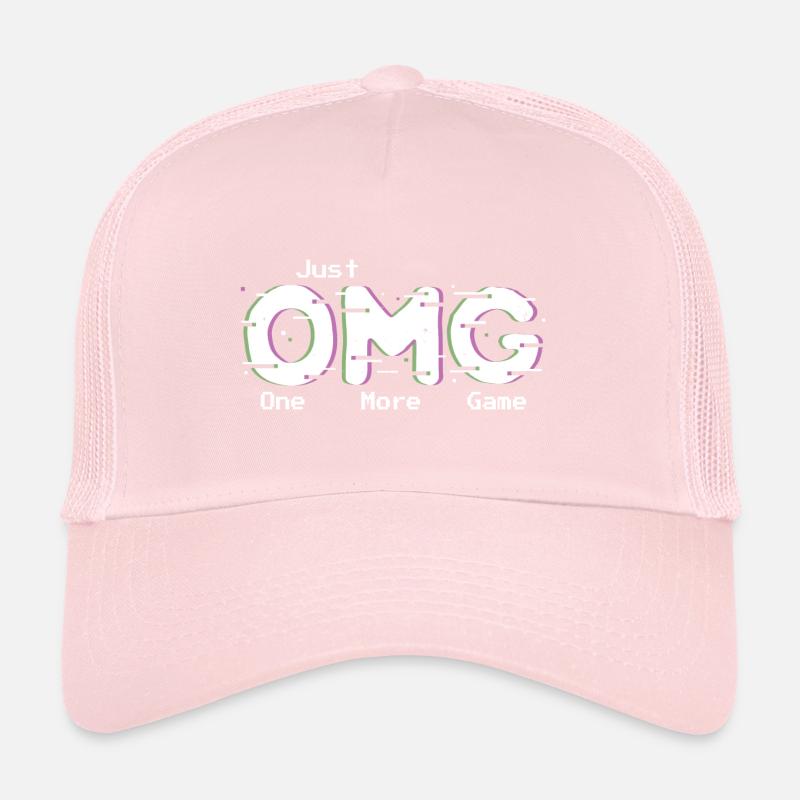 OMG One More Game Pixelated Arcade Acronyme Casquette trucker 
