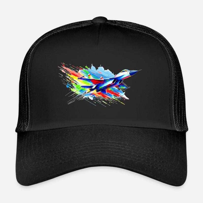 Avion de chasse - Color Splash Casquette trucker 