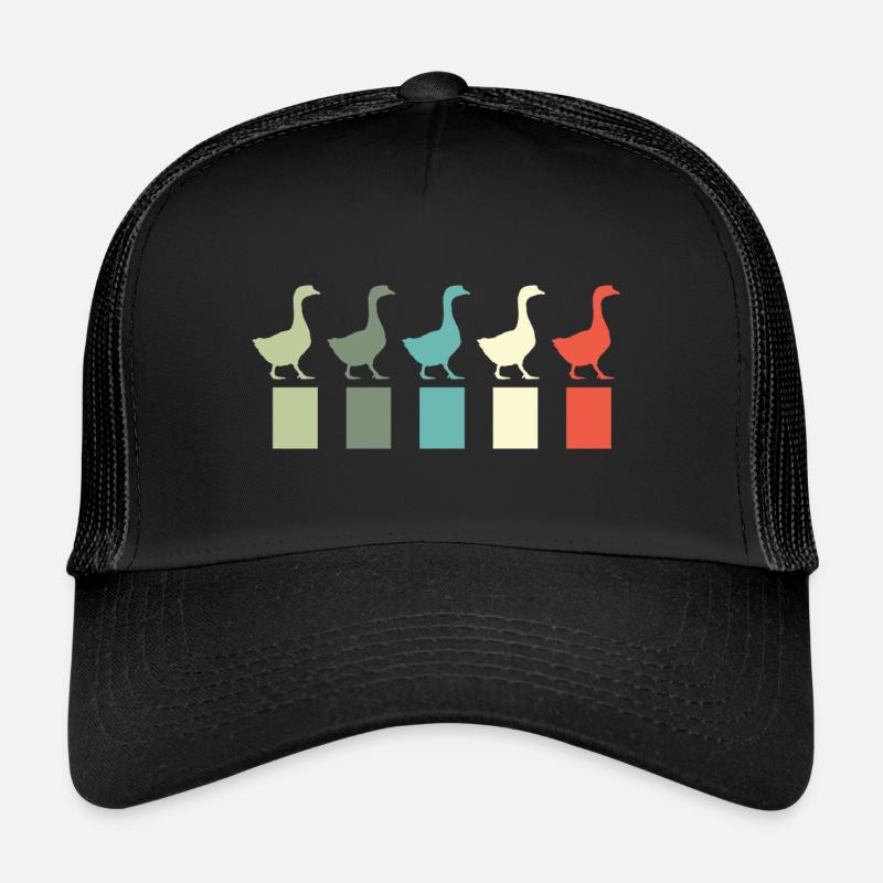 gans gänsehaltung gänsefreund - Trucker Cap - Schwarz/Schwarz