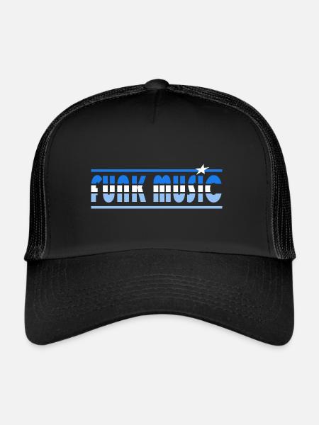 Funk Musik Funky Retro - Trucker Cap - Schwarz/Schwarz