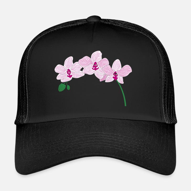 Rosa Orchidee Blume Trucker Cap