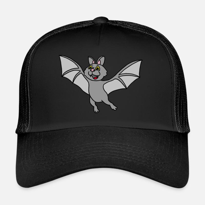 Fledermaus, Vampir, Halloween, bat - Trucker Cap - Schwarz/Schwarz